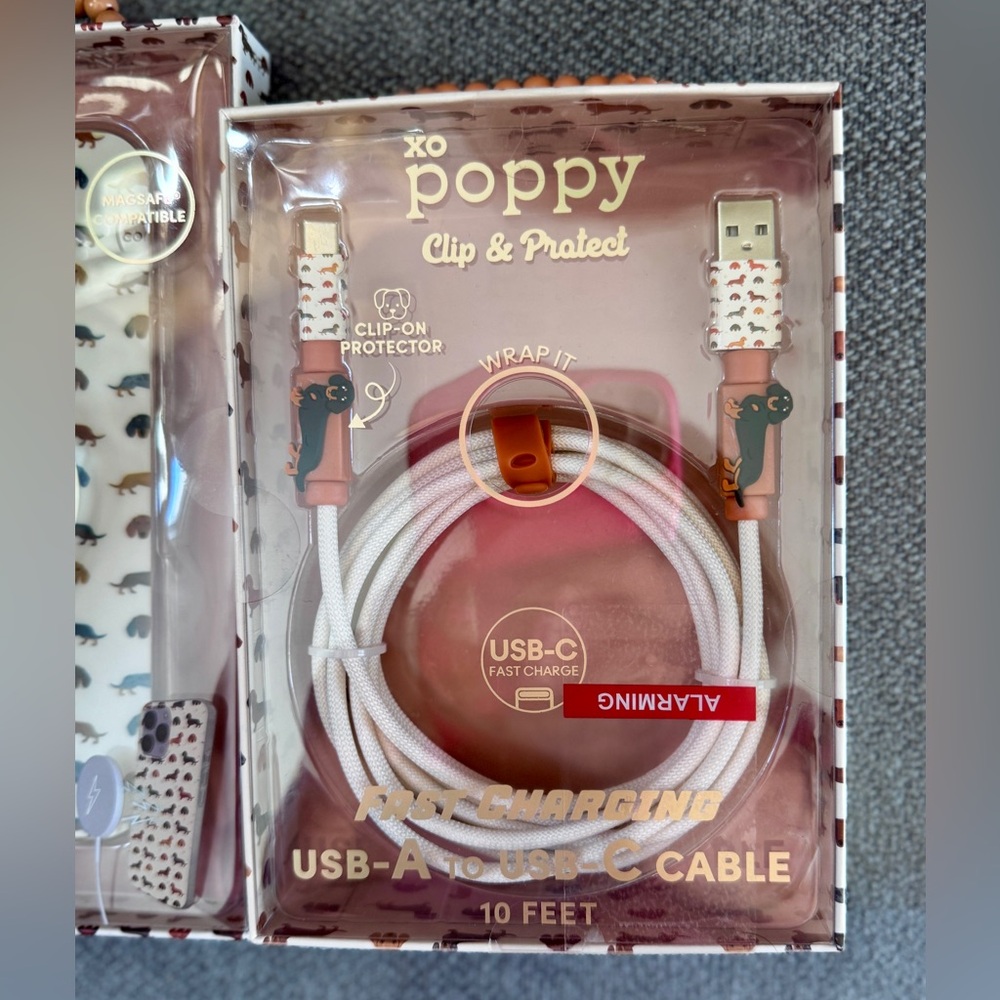 🐾 XO Poppy Dachshund iPhone 16 Pro Max Case + 10ft USB-C Fast Charging Cable - Picture 4 of 8